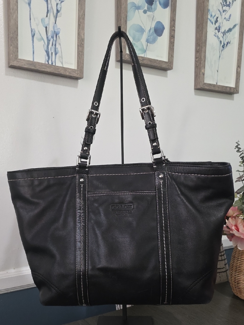 Vintage Coach East West Gallery Tote